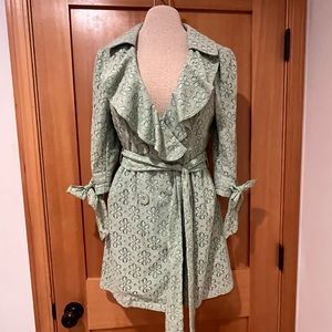 Vintage inspired Young Essence lace jacket with ruffle collar